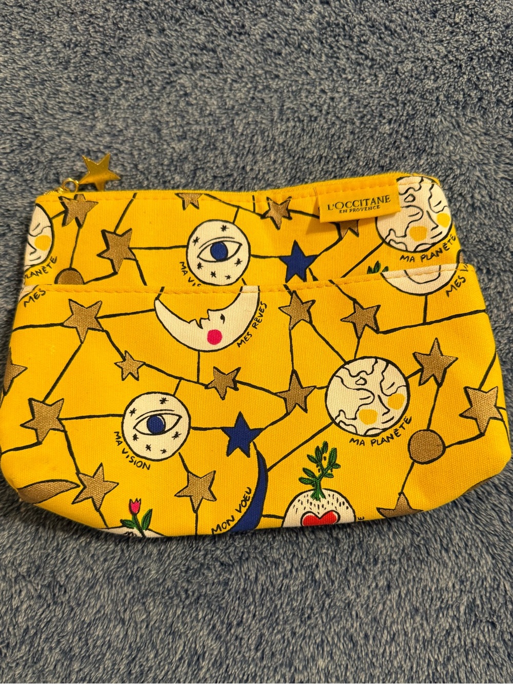 L'Occitane Yellow Star & Planet Pouch